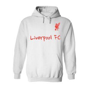 Liverpool FC White Hoodie With Red Logo